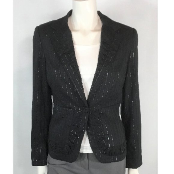 Mario Serrani Sparkle Pinstripe Blazer - Picture 1 of 4